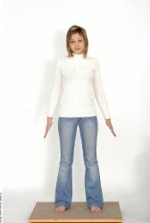 Whole Body Woman Casual Slim Studio photo references