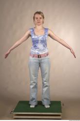 Whole Body Woman Casual Slim Studio photo references