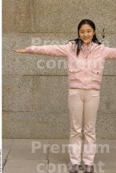 Whole Body Woman T poses Asian Casual Slim