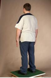 Whole Body Man Casual Overweight Studio photo references