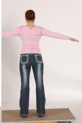 Whole Body Woman T poses Casual Average Chubby Studio photo references