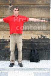 Whole Body Man T poses White Casual Slim