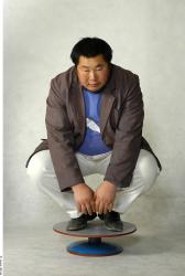 Whole Body Phonemes Man Asian Nude Casual Overweight Studio photo references