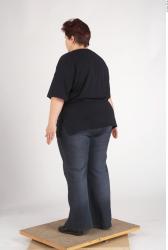 Whole Body Woman Casual Slim Overweight Studio photo references