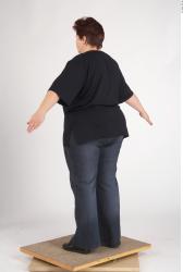 Whole Body Woman Casual Slim Overweight Studio photo references