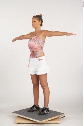 Whole Body Woman T poses White Casual Slim