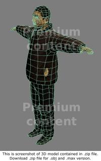 3D Model Asian Man #