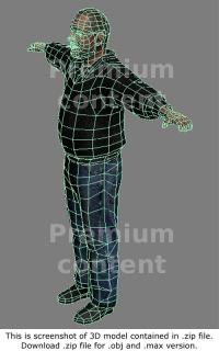 3D Model White Man #