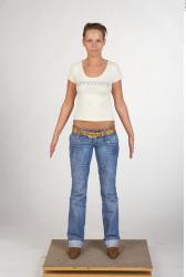 Whole Body Woman White Casual Athletic