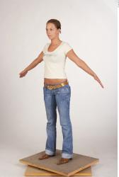 Whole Body Woman White Casual Athletic