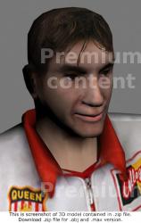 Head Man White Casual Athletic 3D Models
