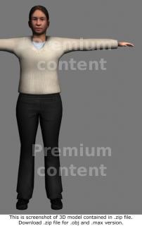 3D Model White Woman