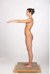 Whole Body Woman Nude Athletic Studio photo references