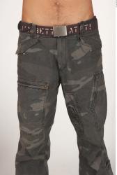 Thigh Whole Body Man Army Trousers Average Studio photo references