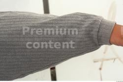 Forearm Man White Casual Sweatshirt Average