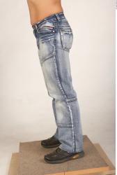 Leg Whole Body Man Casual Jeans Muscular Studio photo references