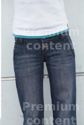 Thigh Woman White Casual Jeans Slim