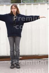 Whole Body Woman T poses White Casual Average