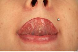 Whole Body Tongue Woman Average Studio photo references