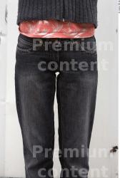 Thigh Woman White Casual Jeans Average