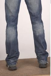 Calf Whole Body Man Casual Jeans Average Studio photo references