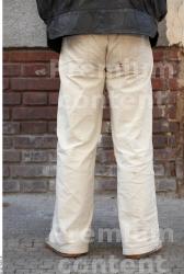 Leg Man White Casual Trousers Average