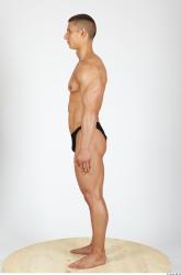 Whole Body Man Animation references Sports Swimsuit Muscular Studio photo references