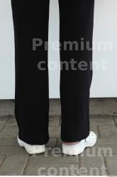 Calf Woman White Casual Trousers Overweight
