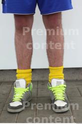 Calf Man White Sports Shorts Slim