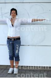 Whole Body Woman T poses Casual Average Street photo references