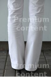 Calf Woman Casual Trousers Slim Street photo references