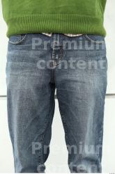 Thigh Man Casual Jeans Slim Street photo references