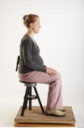 Woman White Pregnant Studio photo references