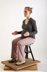 Woman White Pregnant Studio photo references