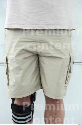 Thigh Man White Sports Shorts Overweight