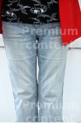 Thigh Woman White Casual Jeans Average