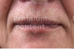 Mouth Woman White Overweight Wrinkles