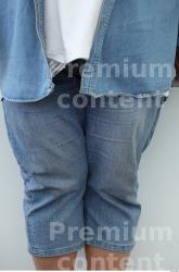 Thigh Woman White Casual Jeans Overweight