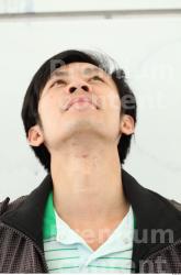 Neck Man Asian Casual Slim Street photo references