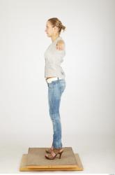 Whole Body Woman T poses Casual Average Studio photo references