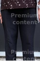 Thigh Woman White Casual Trousers Overweight