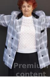 and more Upper Body Woman White Casual Jacket Overweight