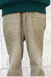 Thigh Man Casual Trousers Slim Street photo references