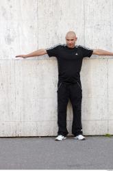 Whole Body Man T poses Sports Slim Street photo references