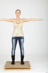 Whole Body Woman Animation references T poses Casual Slim Studio photo references