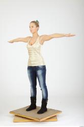 Whole Body Woman Animation references T poses Casual Slim Studio photo references