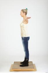 Whole Body Woman Animation references T poses Casual Slim Studio photo references