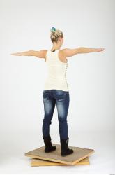 Whole Body Woman Animation references T poses Casual Slim Studio photo references