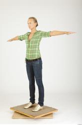 Whole Body Woman Animation references T poses Casual Slim Studio photo references