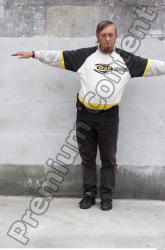 Whole Body Man T poses White Casual Overweight
